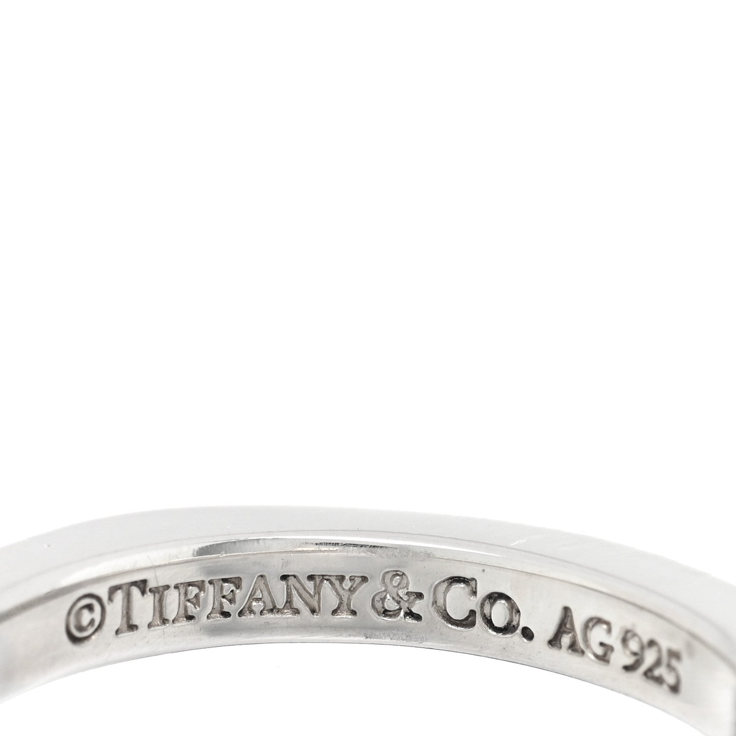 Tiffany Sterling Silver T Square Ring 50 5.25 4 of 5