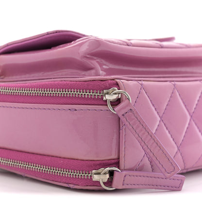 Chanel Patent Quilted Small Pocket Box Camera Case Purple 9 of 12
