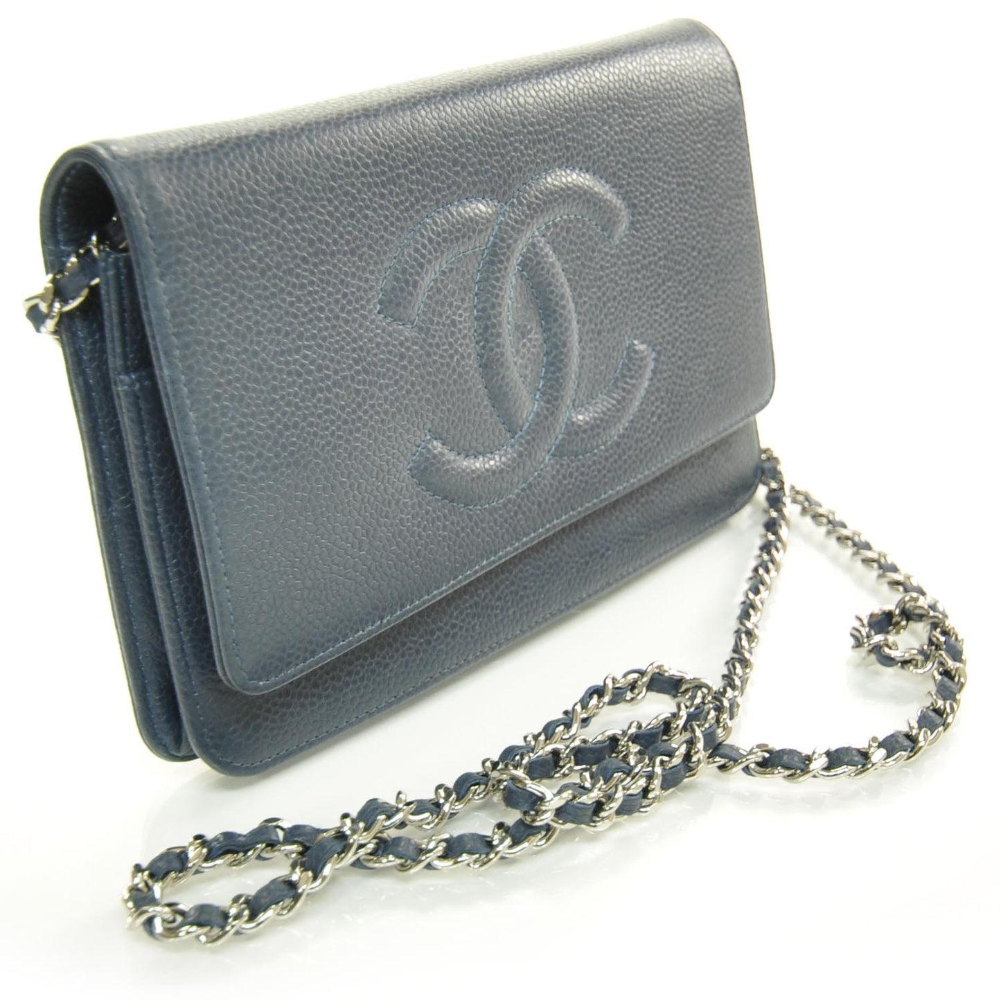 Caviar Wallet on Chain WOC Navy Blue