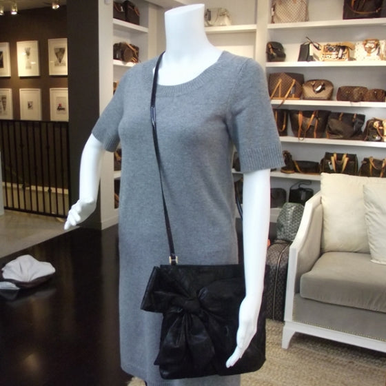 Valentino Garavani Lace Bow Crossbody Bag Black 2 of 10