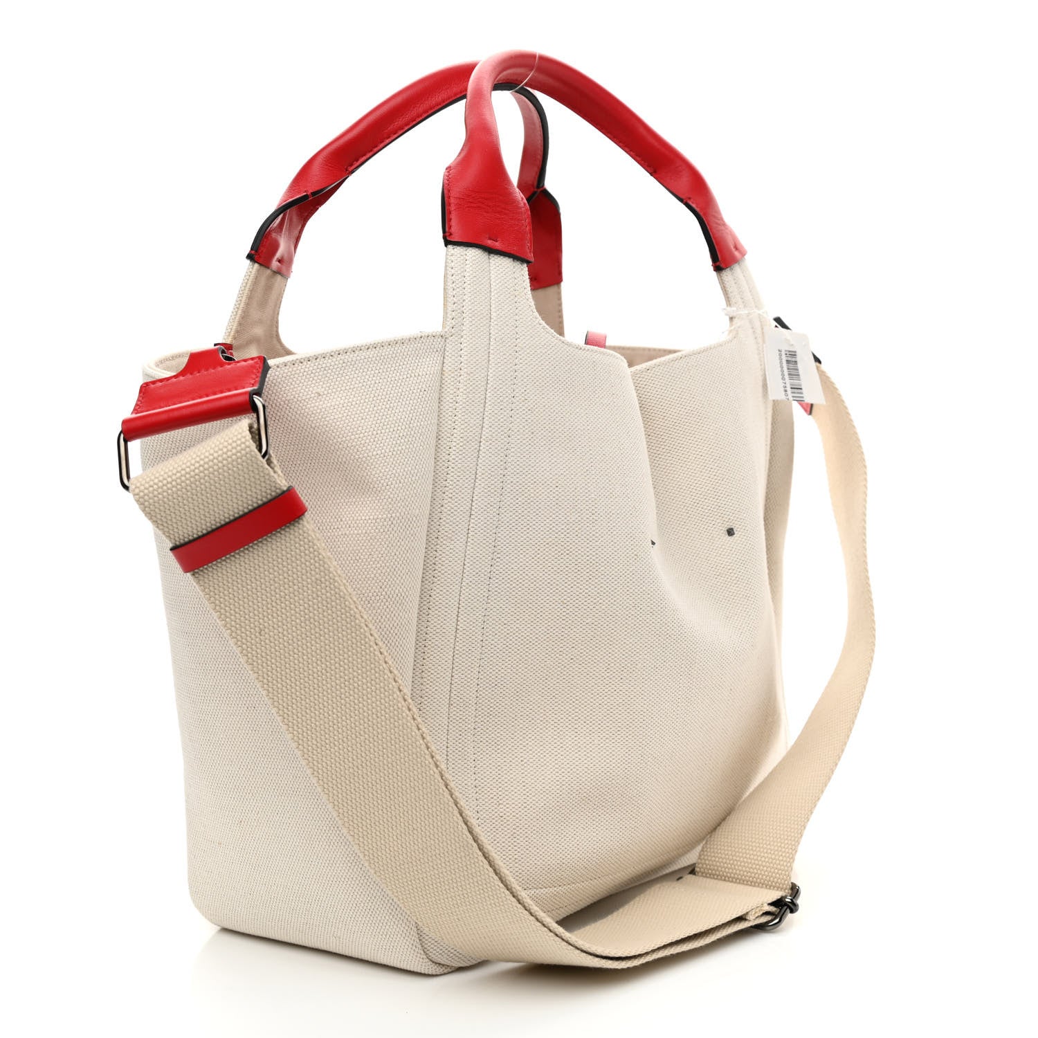 Valentino Garavani Canvas Atelier 09 Rose Blossom Edition Tote Bag Natural 4 of 13