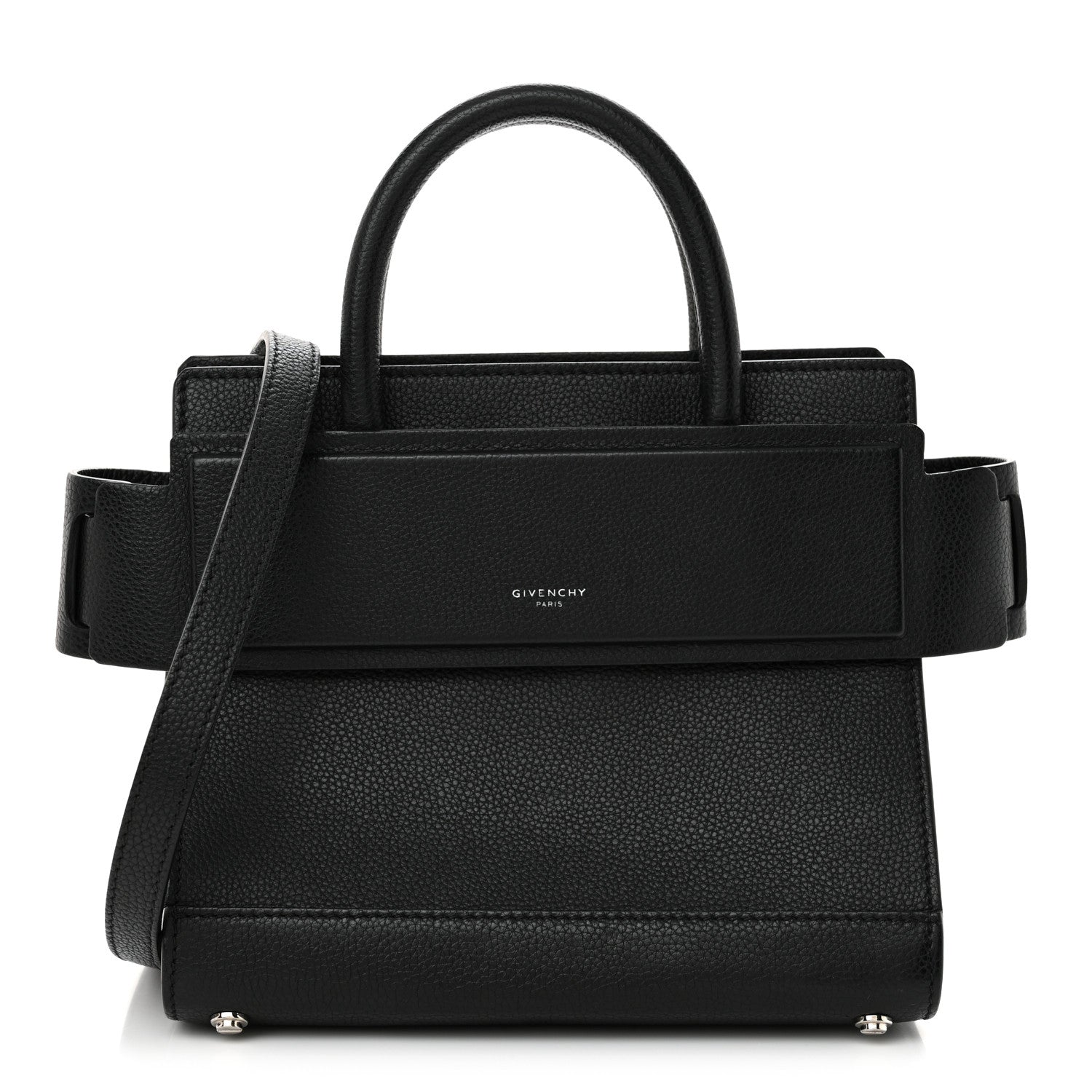 Givenchy Grained Calfskin Mini Horizon Satchel Black 1 of 9