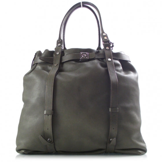 Leather Kentucky Large Tote Olive