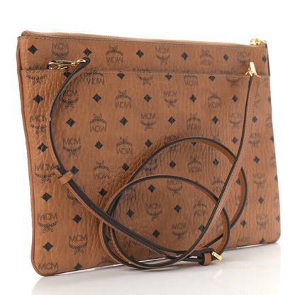 MCM Visetos Medium Crossbody Pouch Cognac 3 of 11