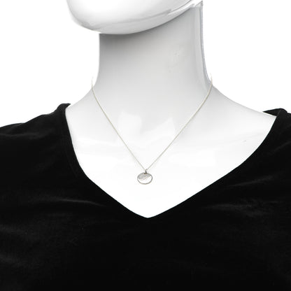 Tiffany Sterling Silver Letter D Round Pendant Necklace 2 of 4