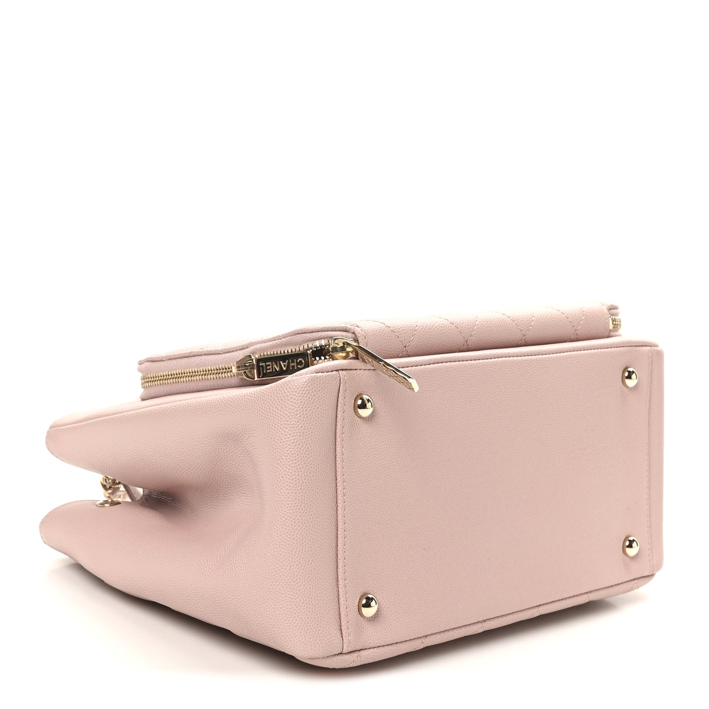 Caviar Quilted Small Business Affinity Shopping Bag Light Pink