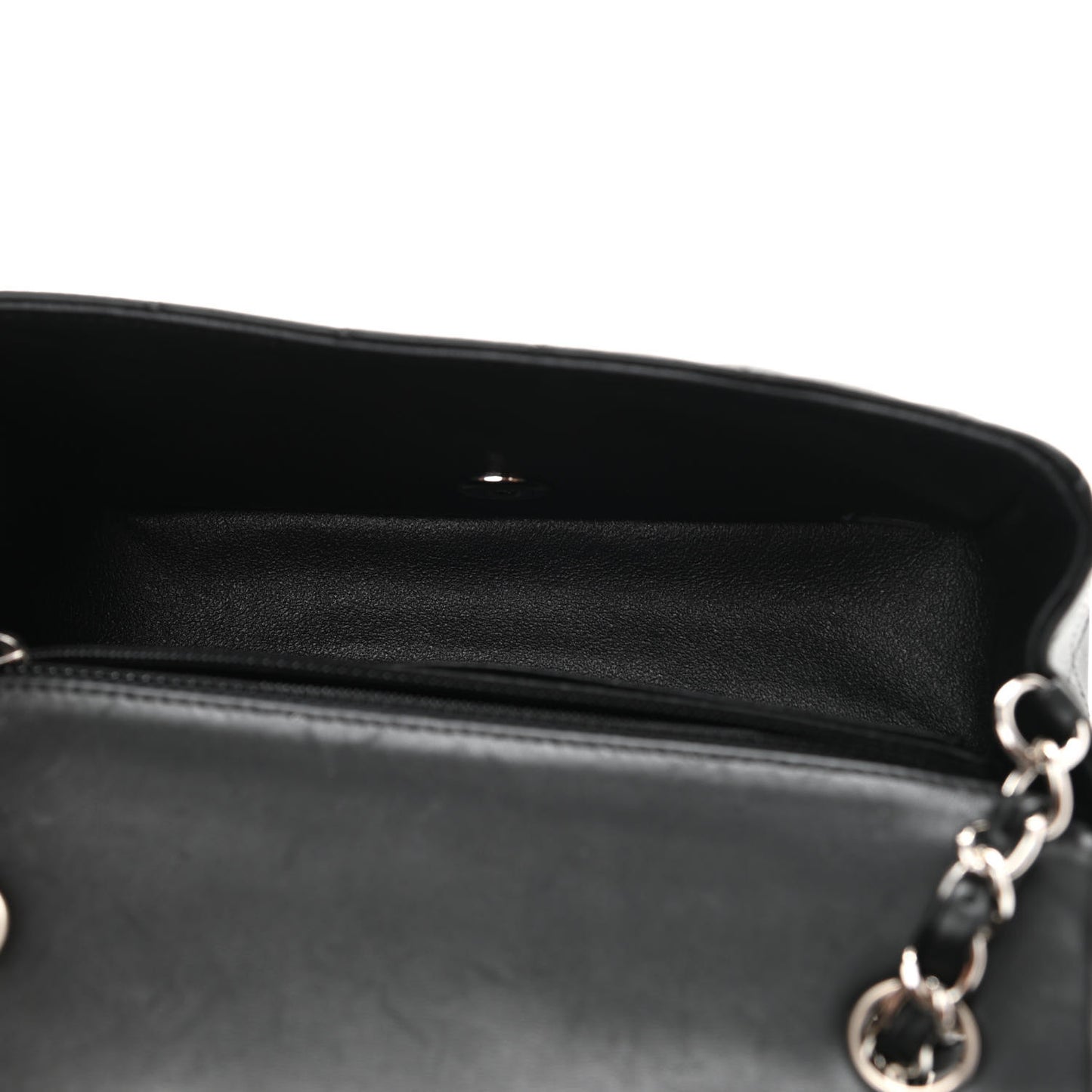 Lambskin Quilted Mini Rectangular Flap Black