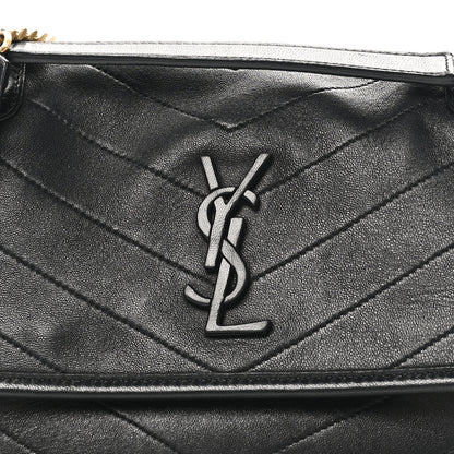 Saint Laurent Lambskin Matelasse Monogram Baby Niki Chain Satchel Black 8 of 10