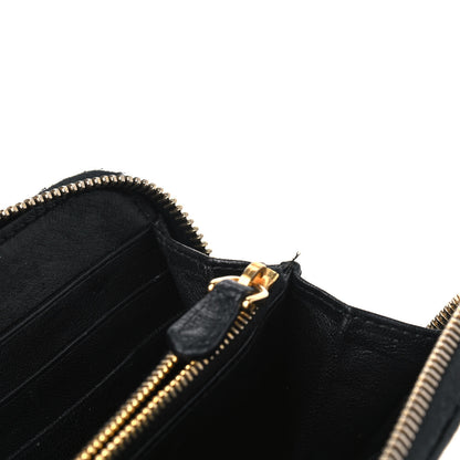 Prada Nappa Gaufre Zip Around Wallet Black 6 of 10