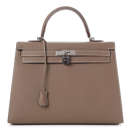 Hermes Epsom Kelly Sellier 35 Etoupe 1 of 34