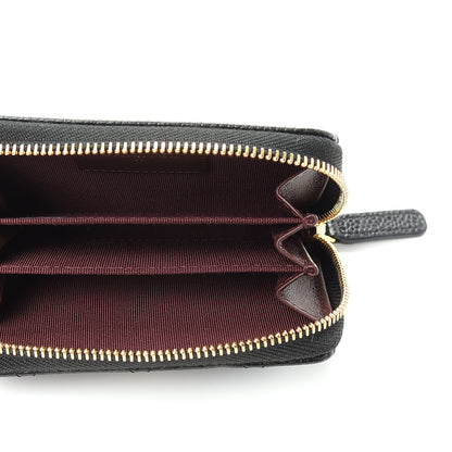 Chanel Caviar Quilted Zip Coin Purse Black 5 of 8