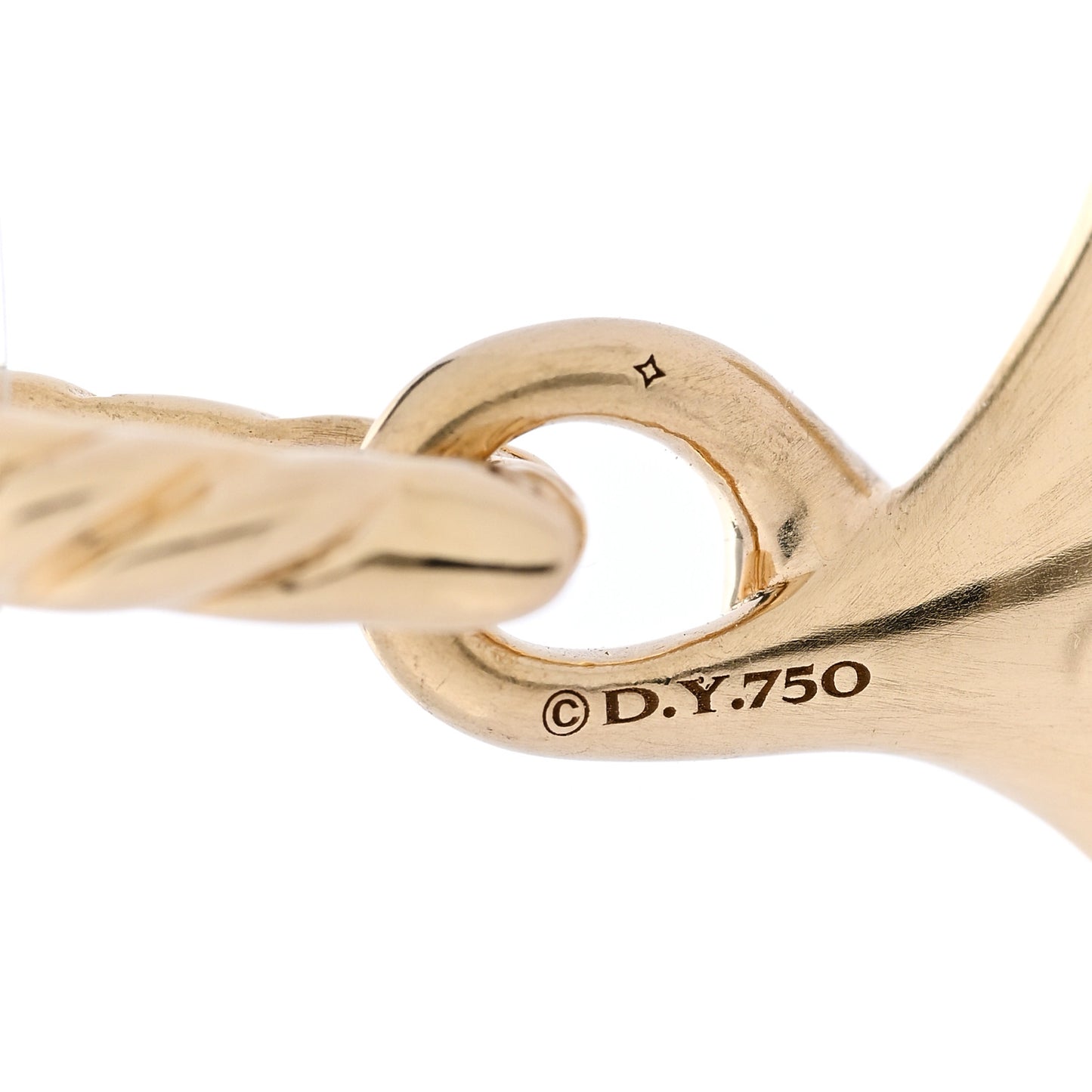 18K Yellow Gold Diamond Gingko Amulet Pendant