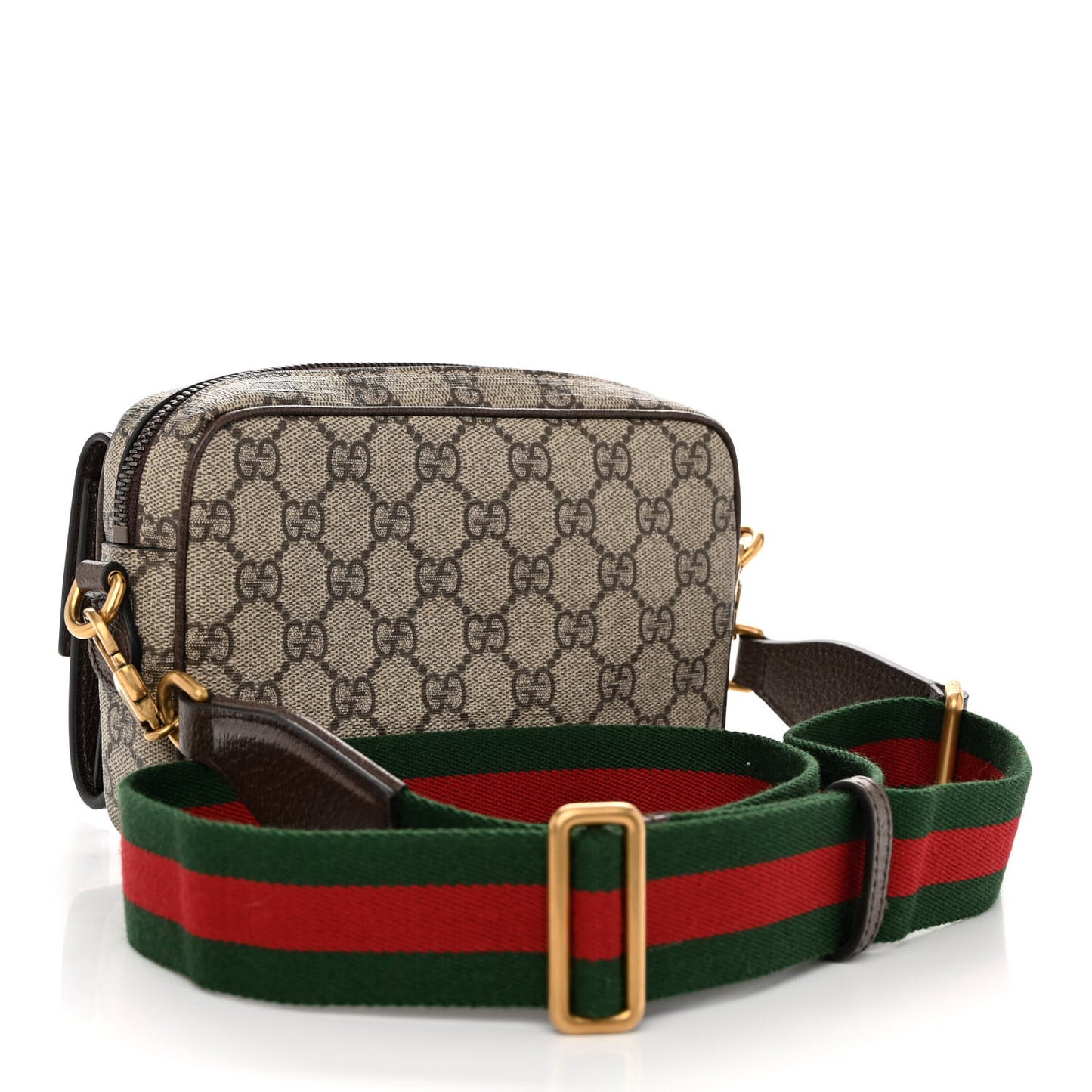 GG Supreme Monogram Web Mini Ophidia Bag Beige Ebony