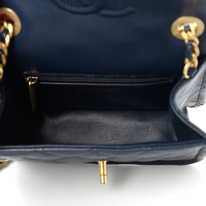 Chanel Caviar Quilted Mini Sweet Classic Flap Navy Blue 5 of 10