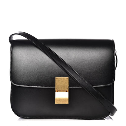 Celine Box Calfskin Medium Classic Box Flap Bag Black 1 of 8