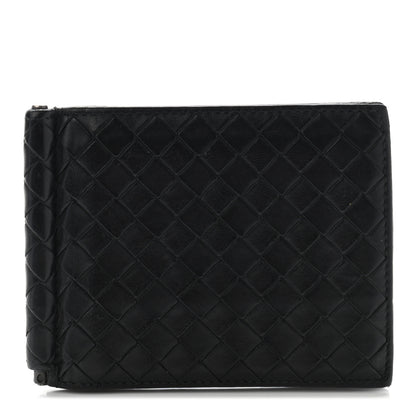 Bottega Veneta Nappa Intrecciato Bi-Fold Money Clip Wallet Black 1 of 10
