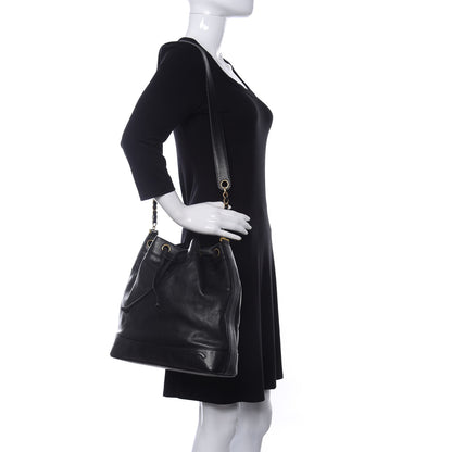 Chanel Caviar CC Drawstring Shoulder Bag Black 2 of 10