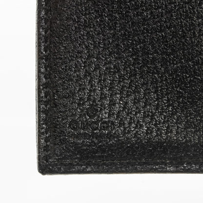 Gucci Monogram Textured Calfskin Metal Bar French Flap Wallet Black 6 of 6