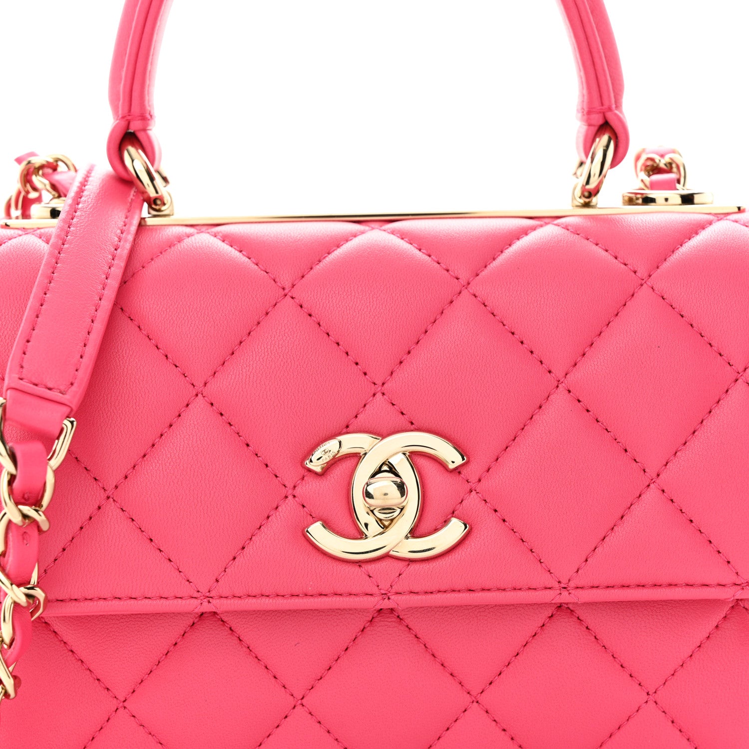 Chanel Lambskin Quilted Small Trendy CC Flap Dual Handle Bag Pink 8 of 10