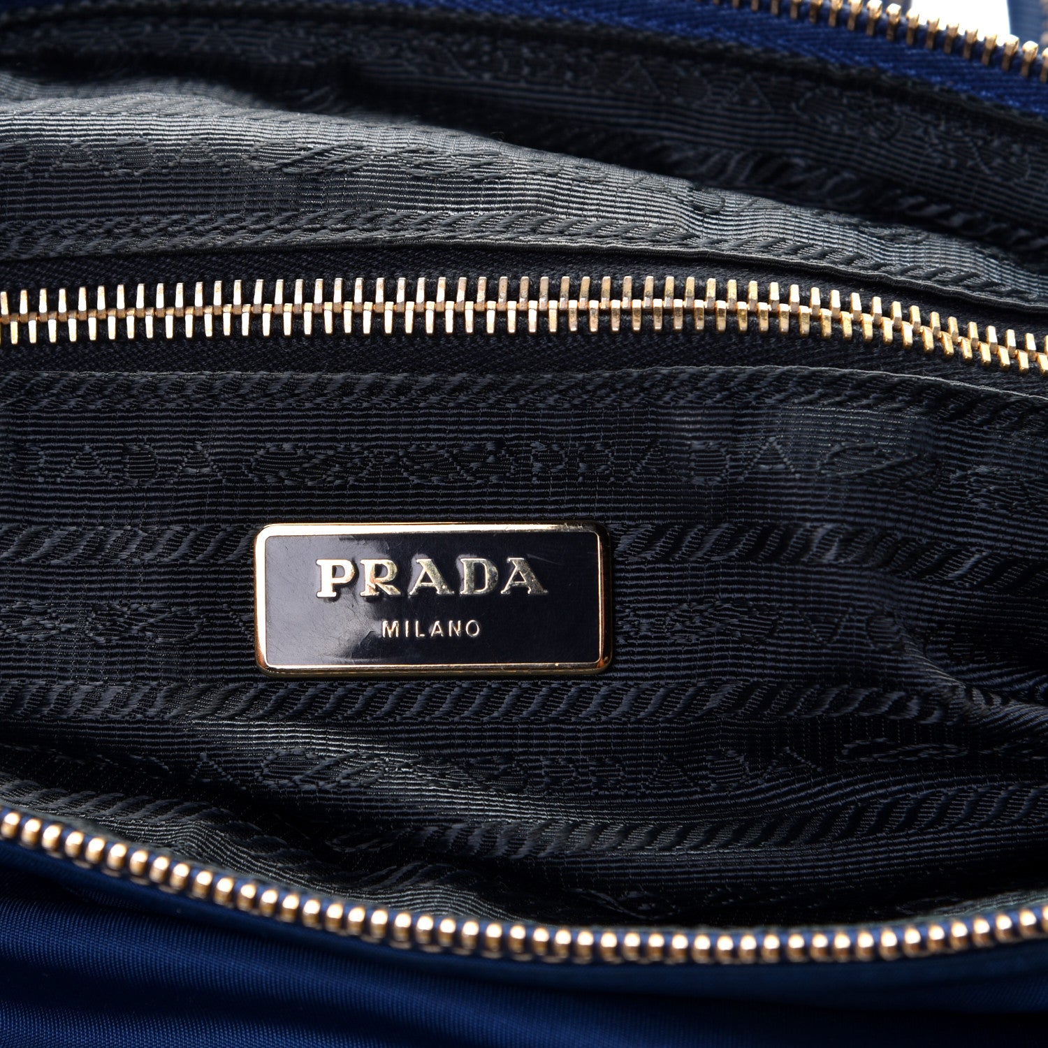 Prada Tessuto Nylon Saffiano Tote Bluette 4 of 6