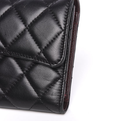 Chanel Lambskin Quilted Large Flap Wallet Black 9 of 11
