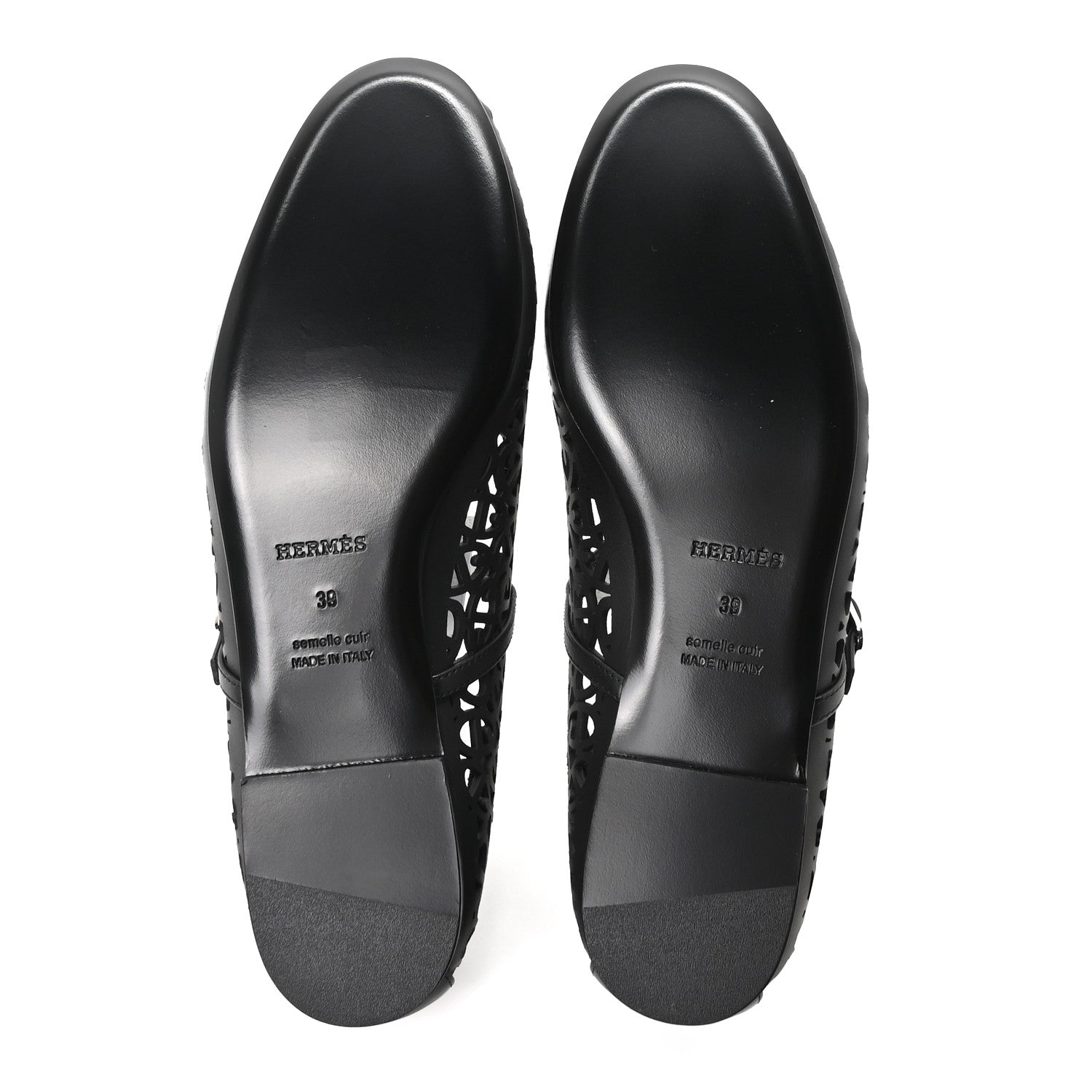 Hermes Calfskin Meli Ballet Flats 39 Black 6 of 10
