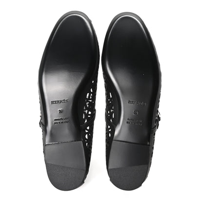 Hermes Calfskin Meli Ballet Flats 39 Black 6 of 10