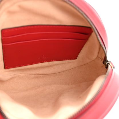 Gucci Calfskin Matelasse GG Marmont Round Wrist Wallet Hibiscus Red 5 of 8