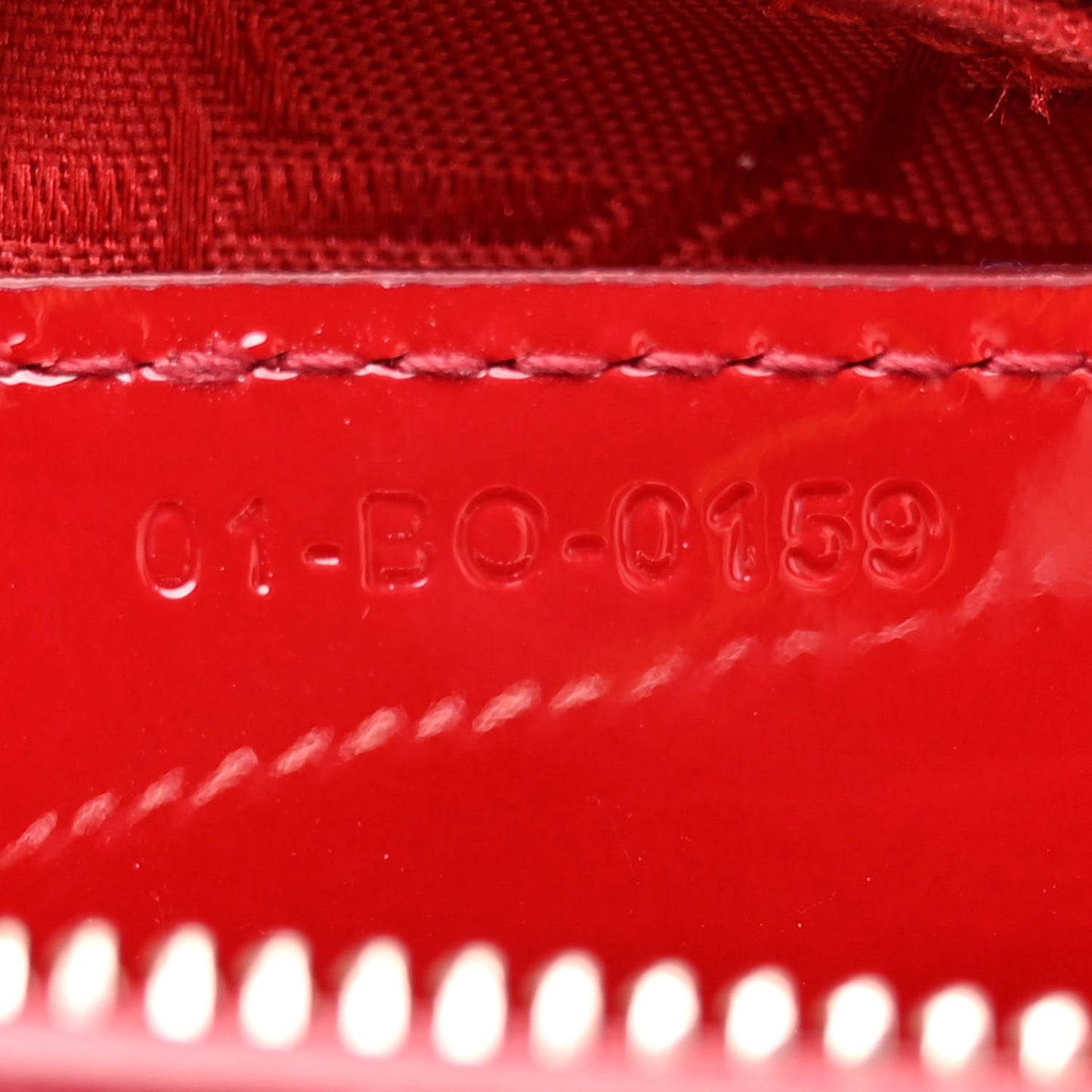 Patent Cannage Medium Lady Dior Red
