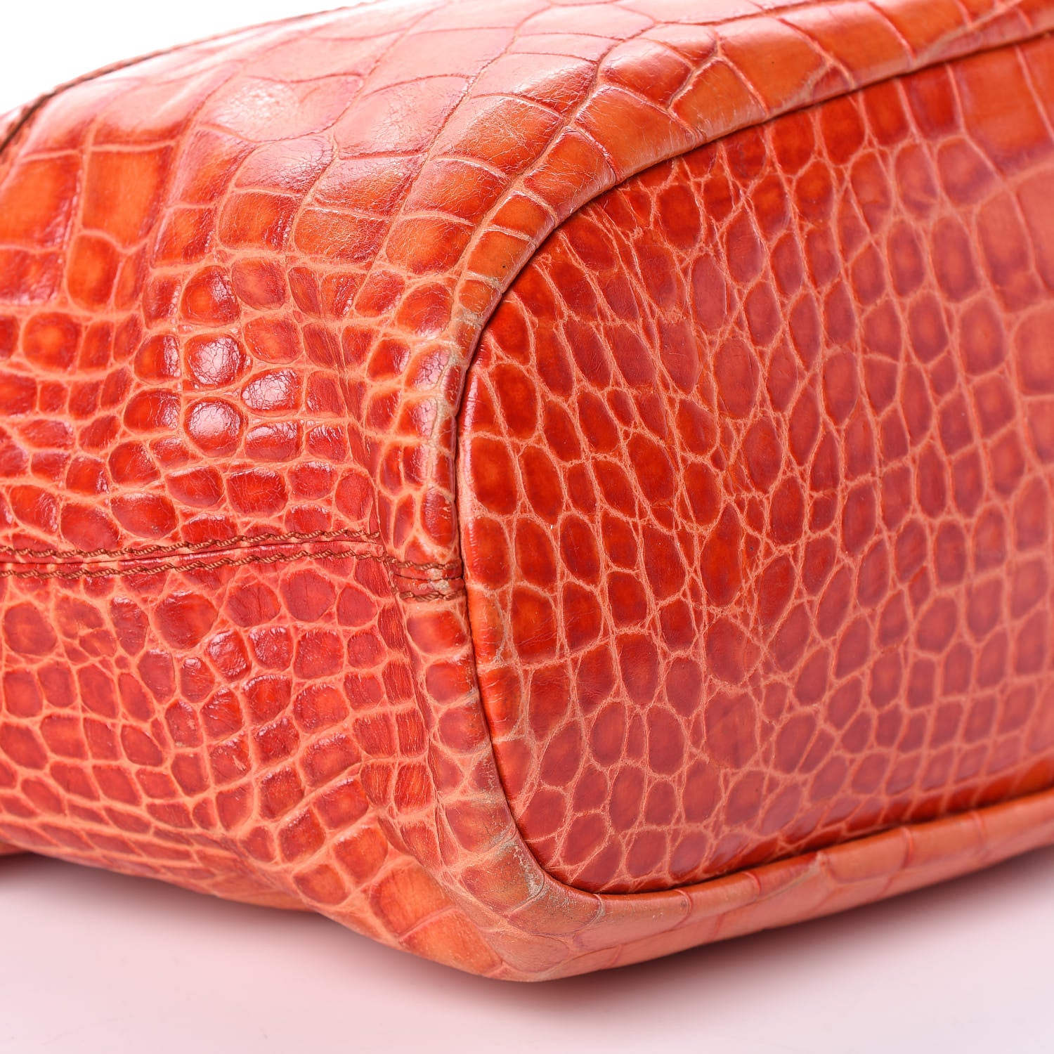 Givenchy Calfskin Crocodile Embossed Medium Nightingale Orange 6 of 22