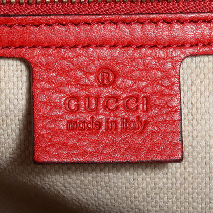 Gucci Pebbled Calfskin Large Soho Hobo Red 5 of 10