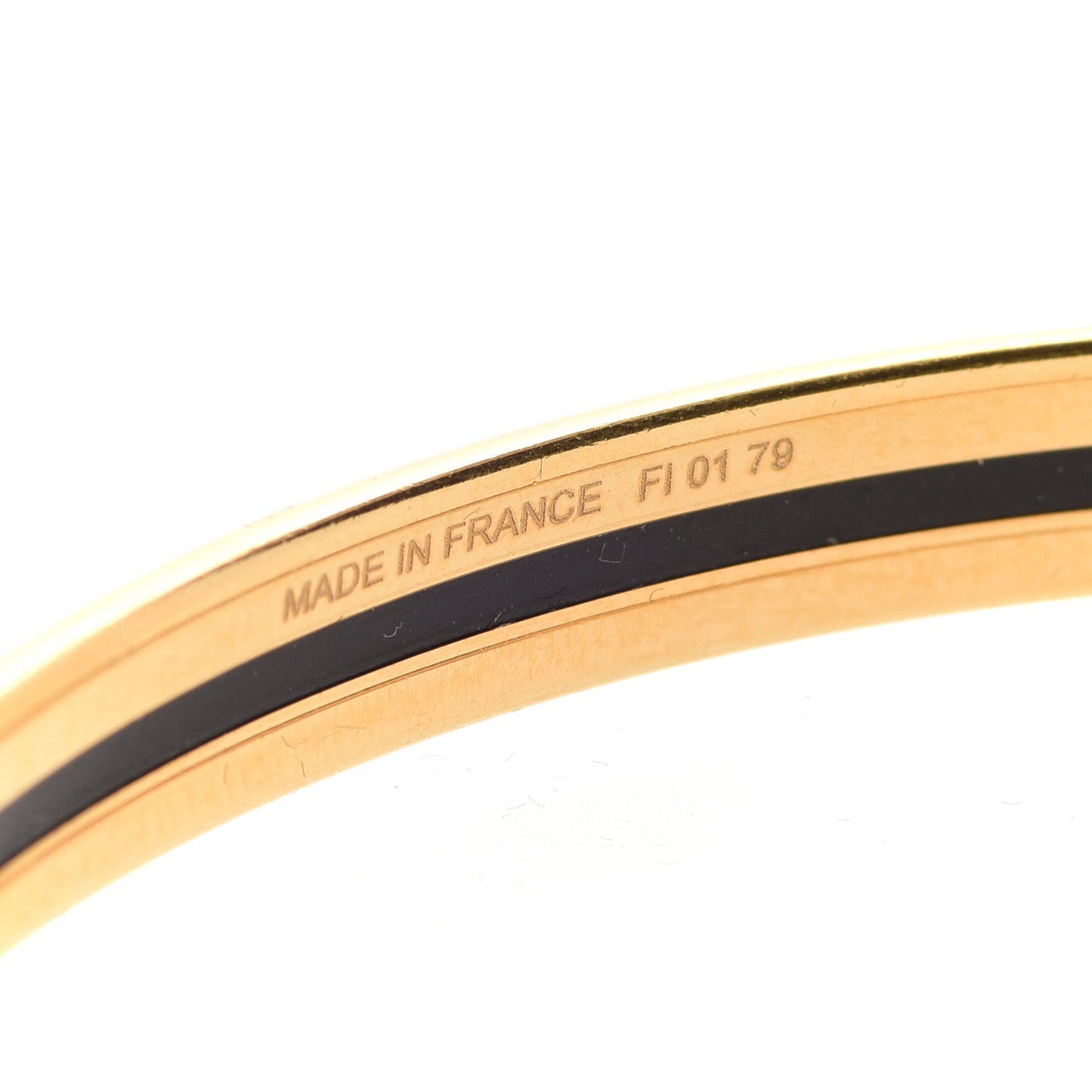 Enamel Printed Extra Narrow Plain Bracelet 70 Orange