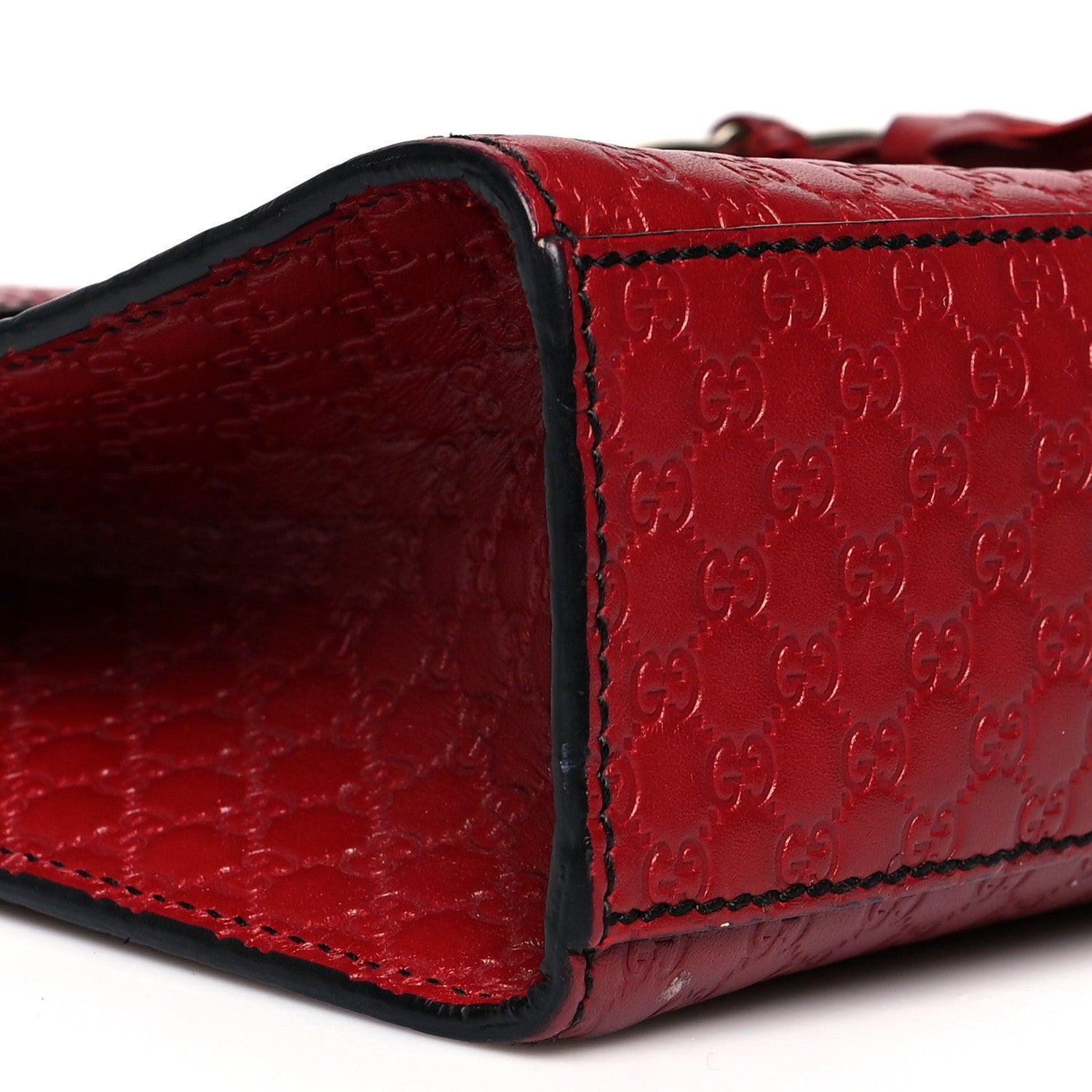 Gucci Microguccissima Medium Emily Chain Shoulder Bag Red 9 of 17