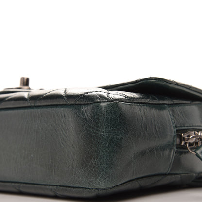 Chanel Glazed Calfskin Quilted Medium Duo Color Flap Dark Green 11 of 11