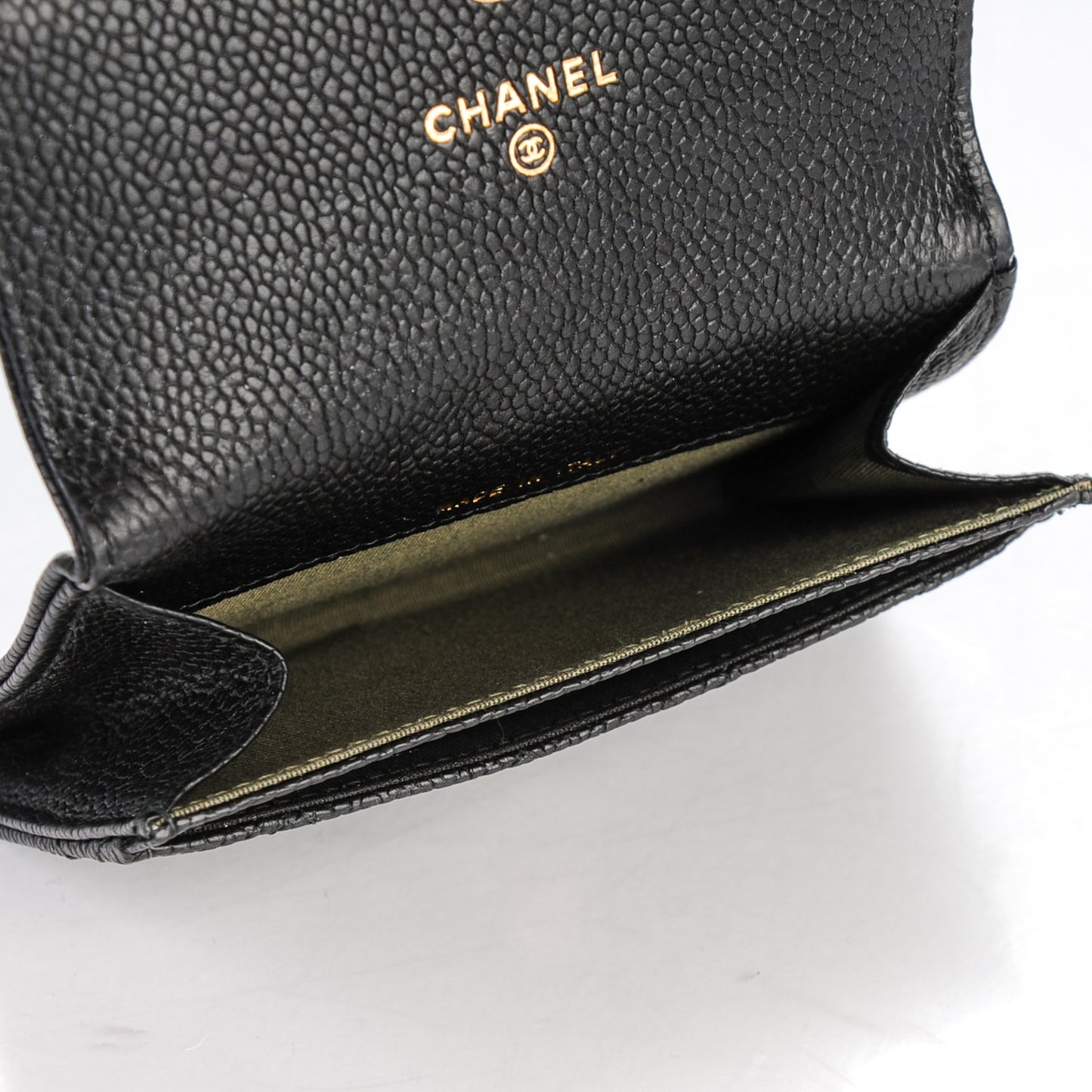 Caviar Quilted Boy Flap Card Holder Black