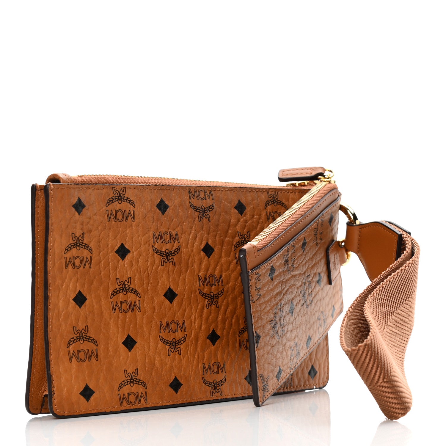 MCM Visetos Multifunction Pouch Cognac 3 of 6