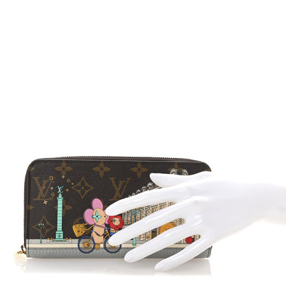 Louis Vuitton Monogram 2022 Christmas Animation Paris Zippy Wallet Pink 2 of 6