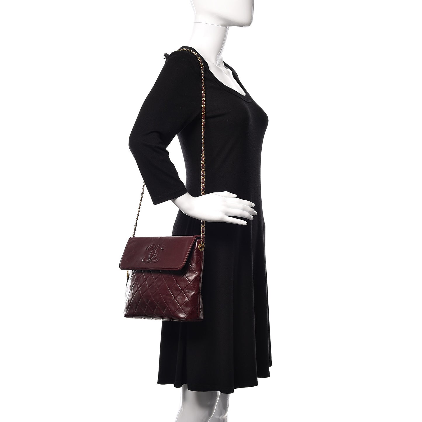 Lambskin Quilted CC Tassel Flap Red