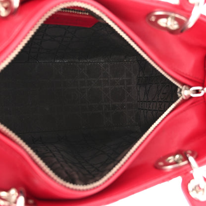 Christian Dior Lambskin Cannage Medium Lady Dior Red 5 of 11