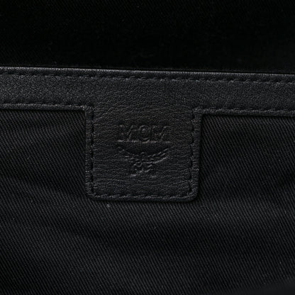 MCM Metallic Visetos Striped Medium Stark Backpack Silver Black 6 of 22