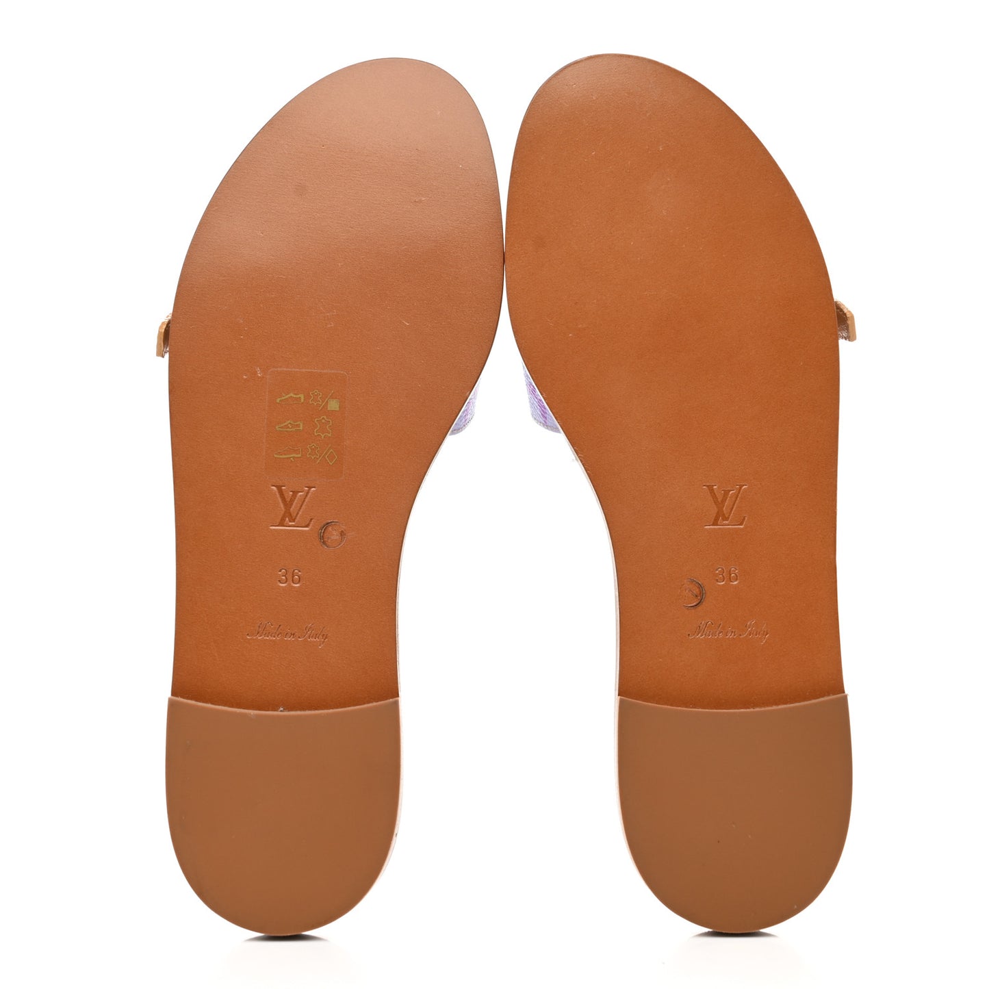 Monogram Spring in the City Lock It Flat Mule 36 Sunrise Pastel