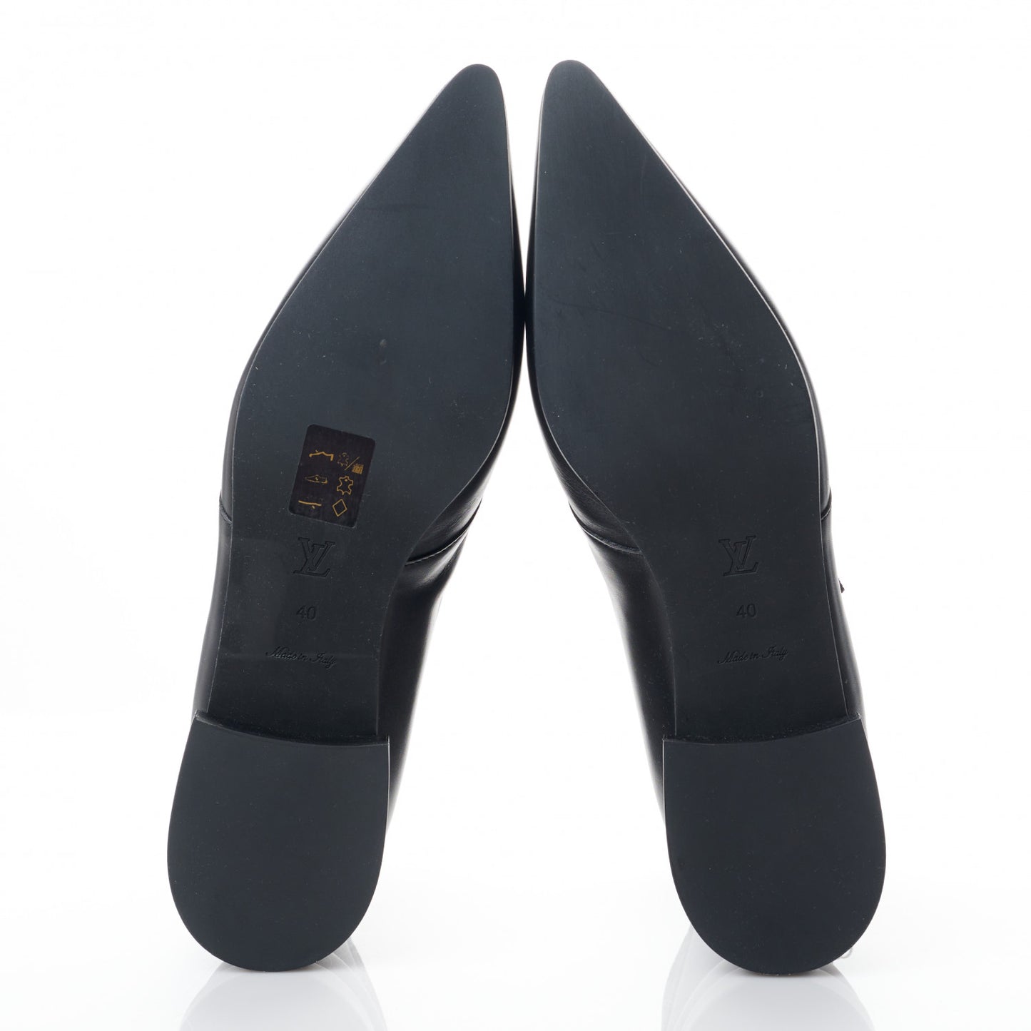 Calfskin Monogram Jumble Flat Ankle Boots 40 Black