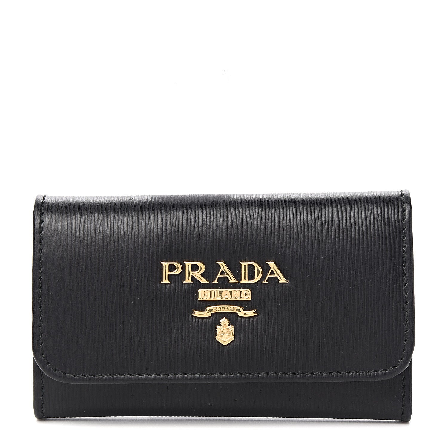 Prada Vitello Move 6 Key Holder Black 1 of 6