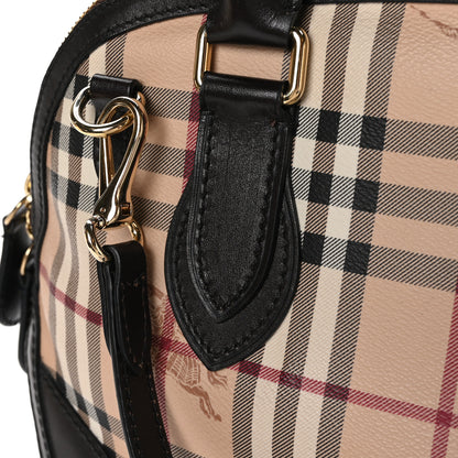 Burberry Haymarket Check Small Orchard Bowling Bag Chocolate 10 of 11