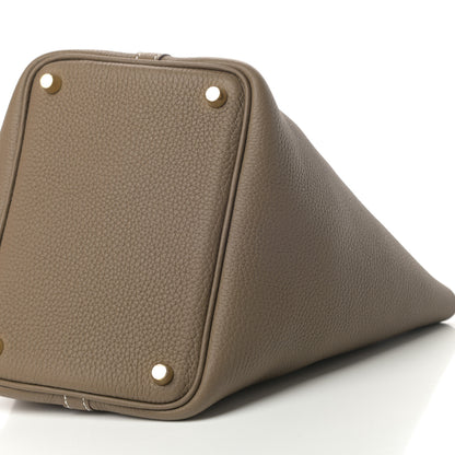 Hermes Taurillon Clemence Picotin Lock 18 PM Etoupe 10 of 11