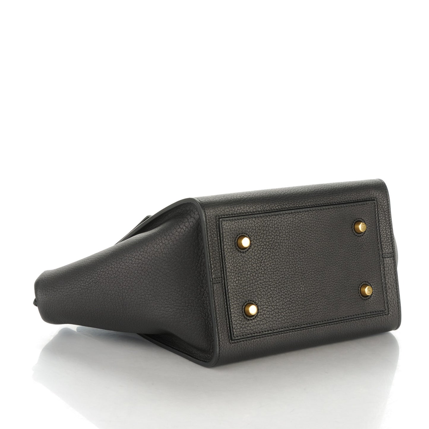 Crisped Calfskin Small Tie Knot Tote Black