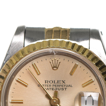 Rolex Stainless Steel 18K Yellow Gold 26mm Oyster Perpetual Datejust Watch Champagne 79173 8 of 8