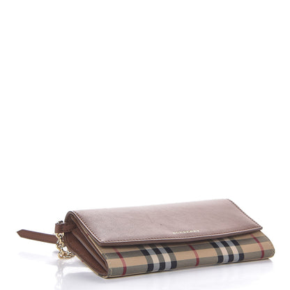 Burberry Derby Calfskin House Check Henley Wallet On Chain Tan 4 of 8