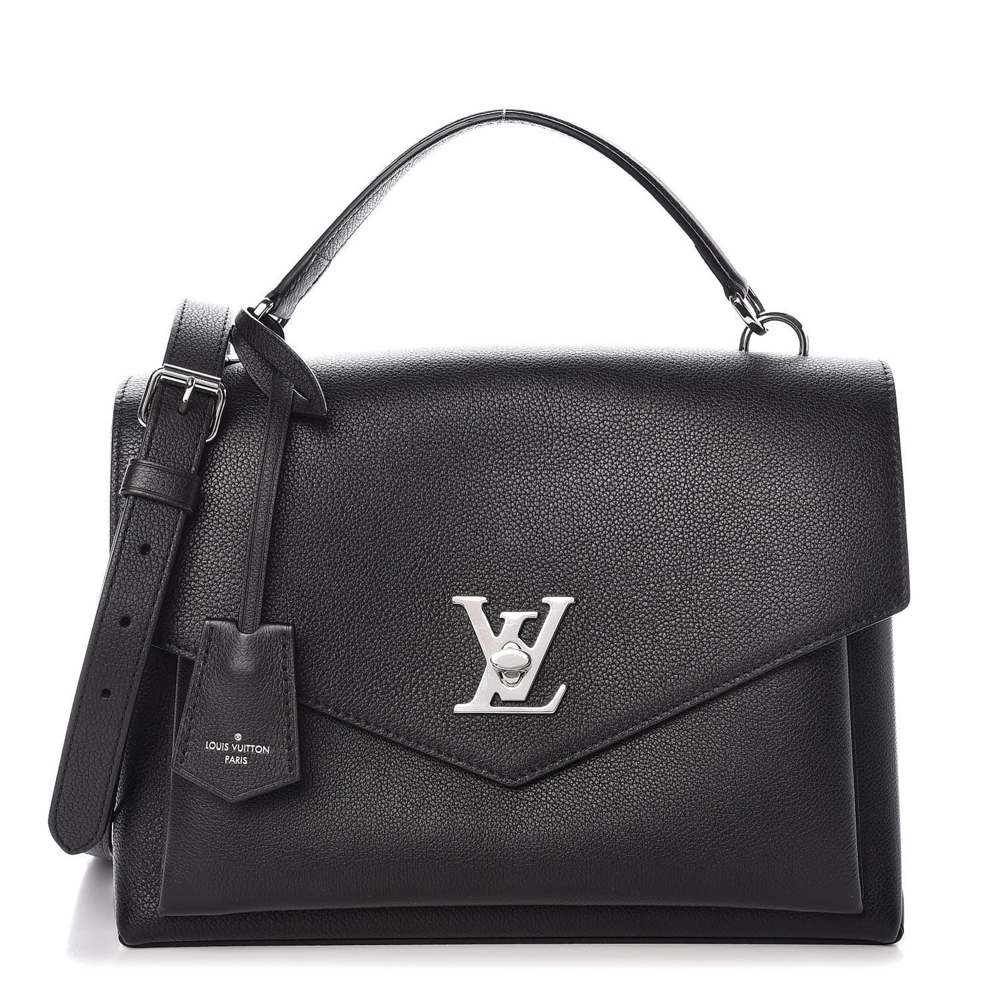 Soft Calfskin My Lockme Top Handle Black