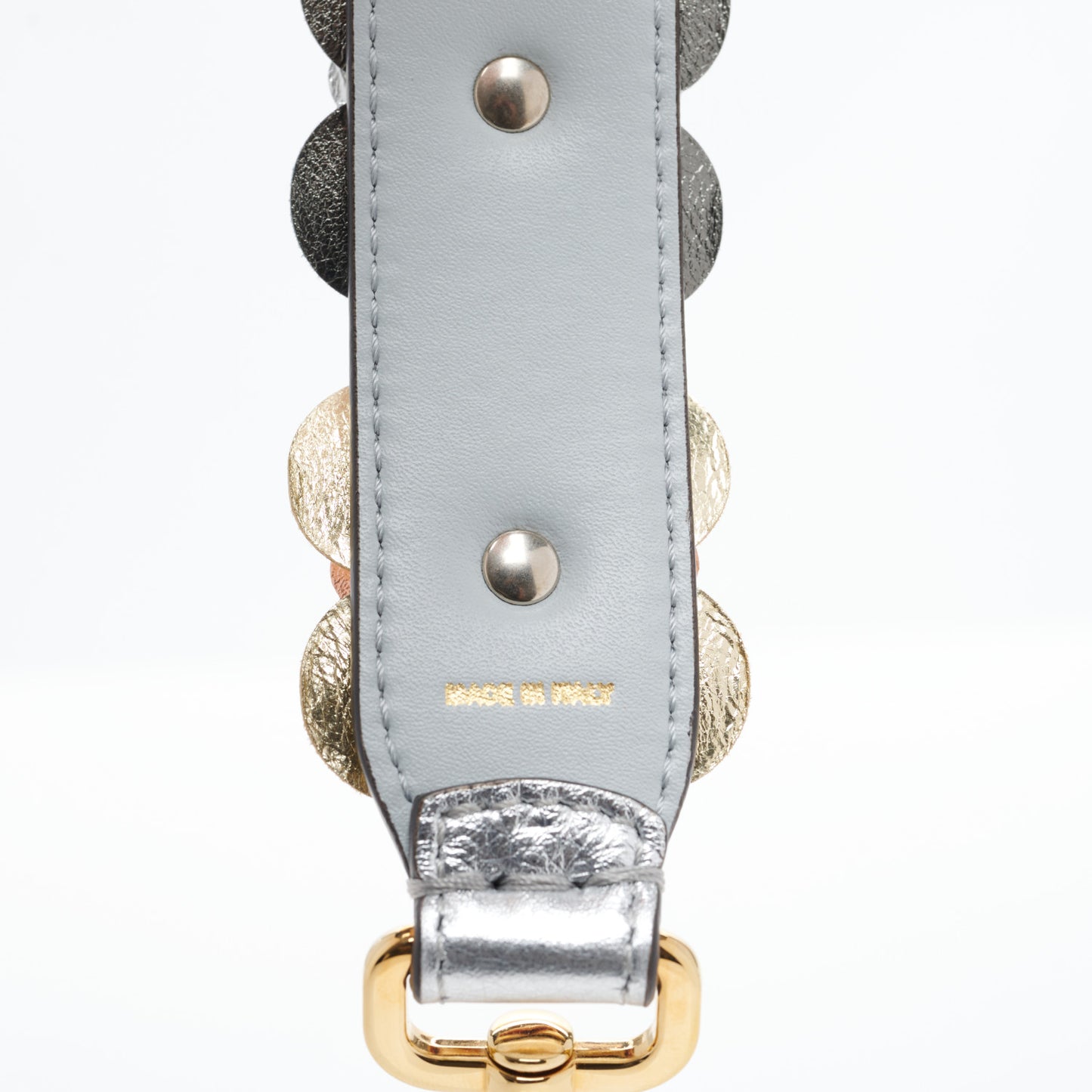 Vitello Catalan Mirror Flowerland Studded Mini Strap You Argento Multicolor